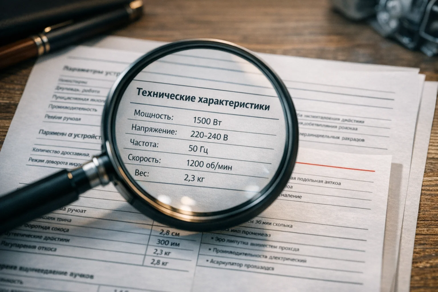 Детальное описание товара в спецификации