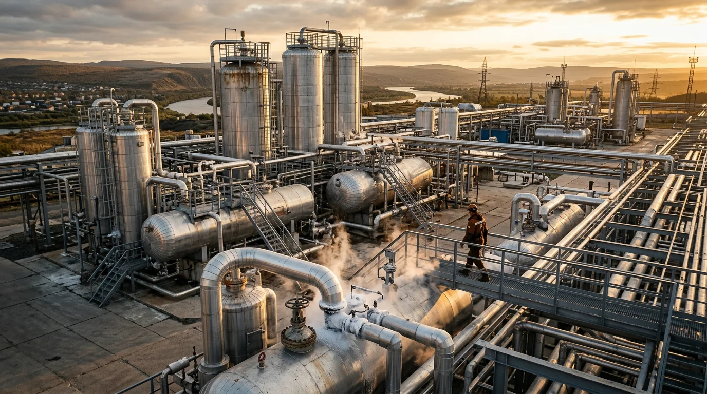 Промышленная криогенная установка с турбодетандерами