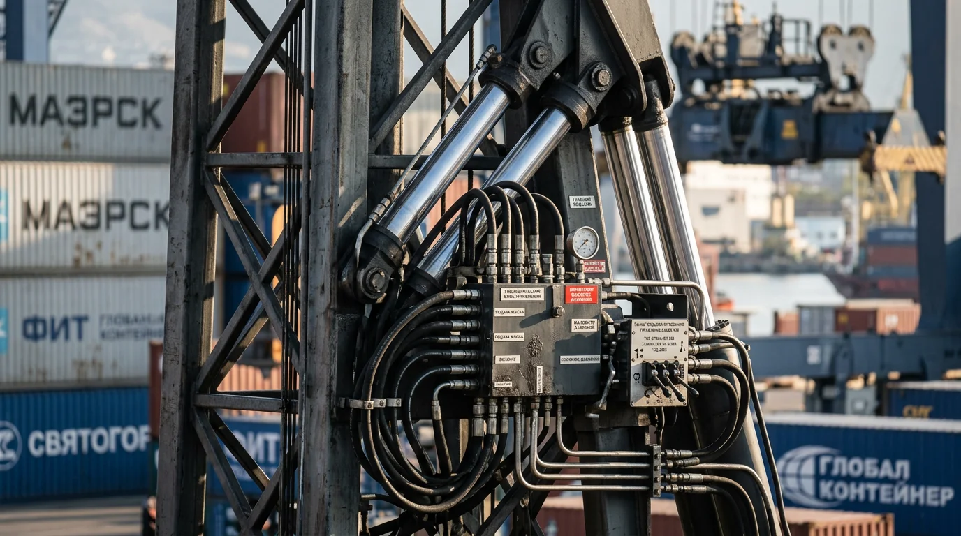 Гидравлическая система и мачта ричстакера с деталями механизма захвата