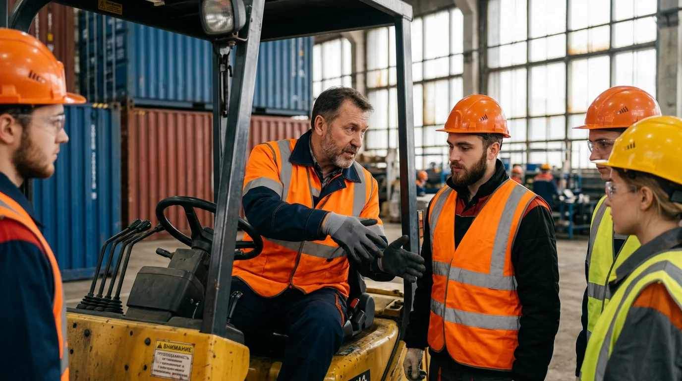 Обучение операторов ричстакеров правилам безопасности и техническим навыкам