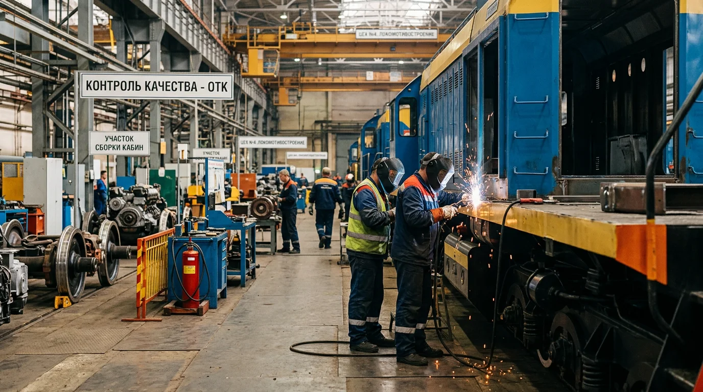 Производство мотовозов на российском заводе машиностроения