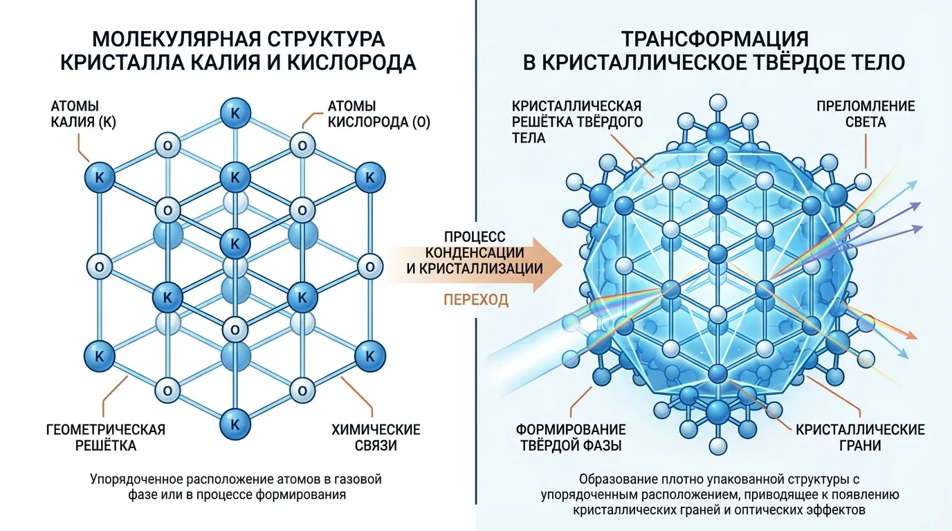 Молекулярная структура K₂O и кристаллическое строение оксида калия