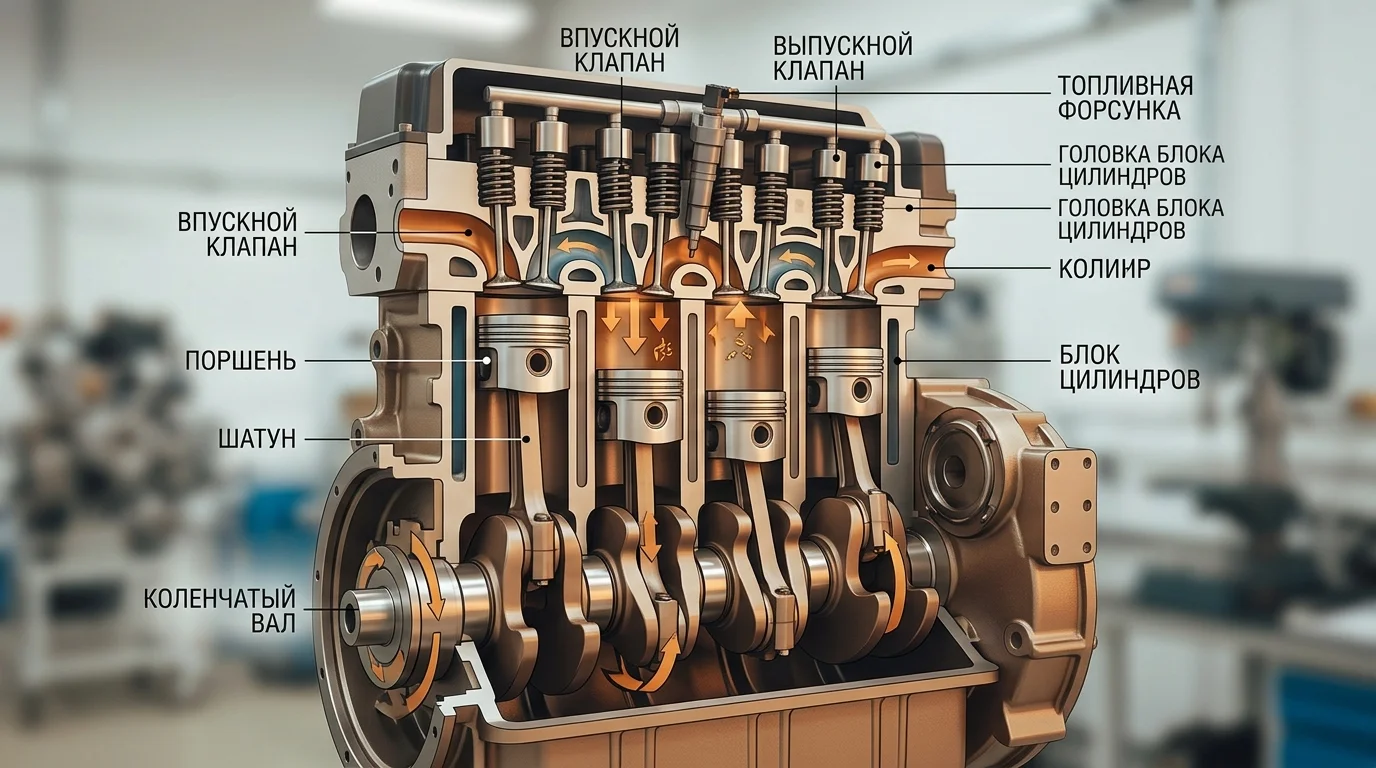 Технические характеристики дизельного двигателя трактора с ковшом