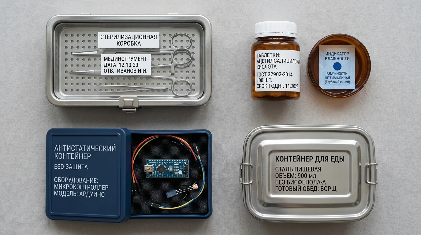 Различные типы биксов для разных категорий товаров при экспорте