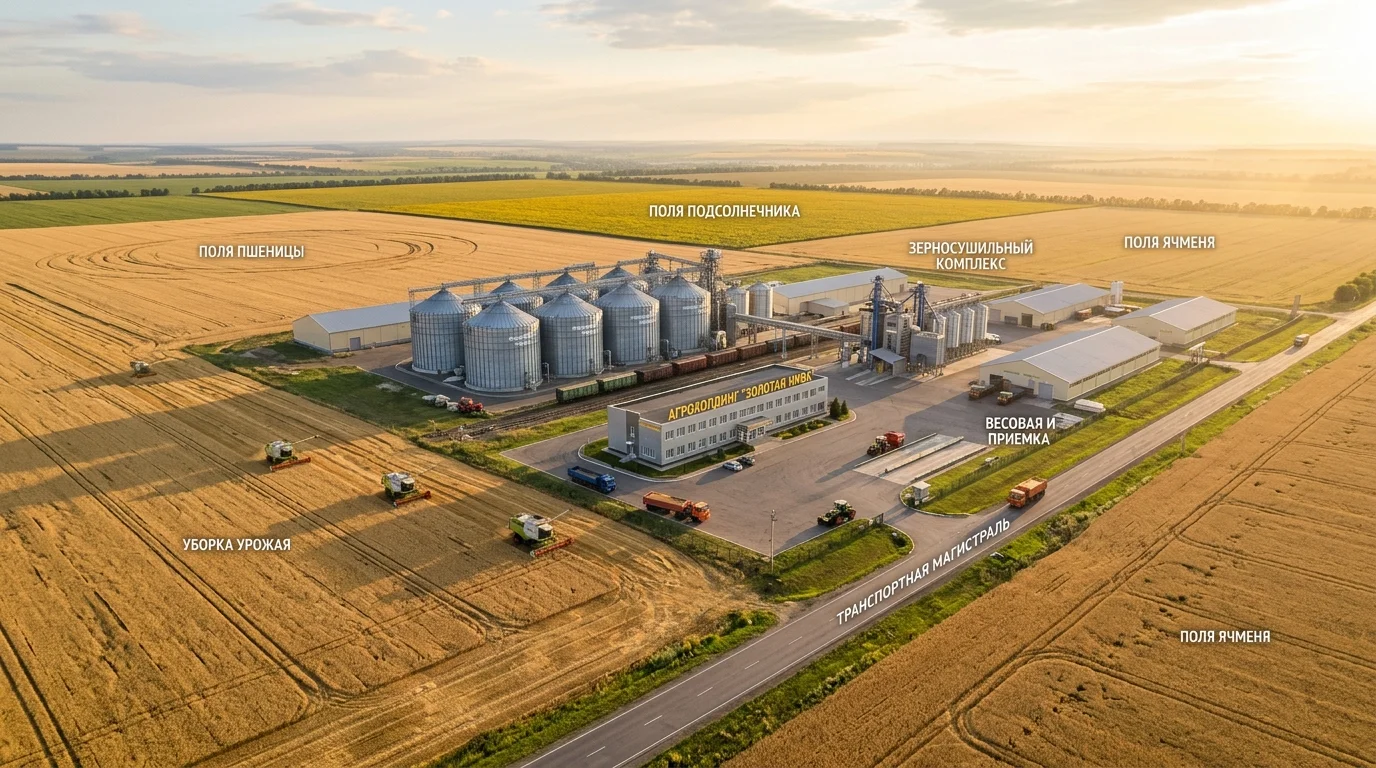 Сельскохозяйственные угодья и производственные мощности группы компаний