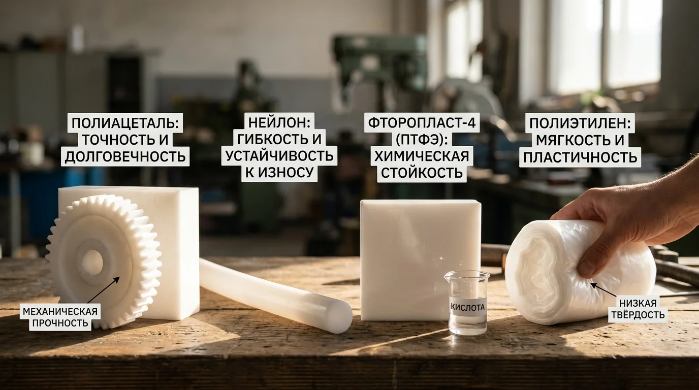 Сравнение полиацеталей с конкурирующими полимерными материалами