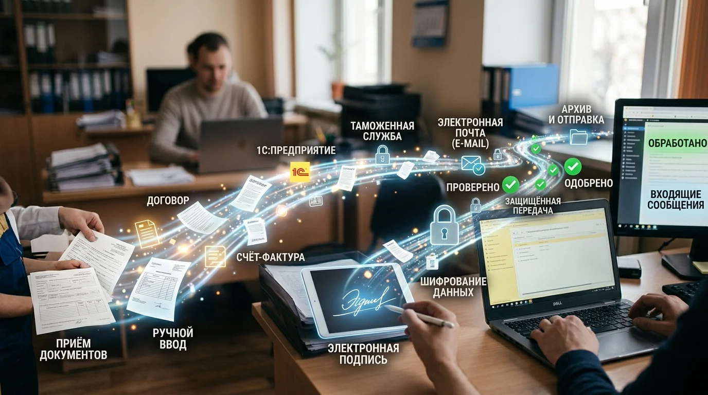 Процесс передачи УПД от продавца к покупателю через электронный документооборот