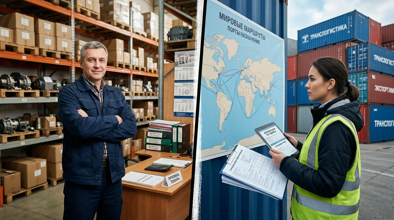 Разделение обязанностей между продавцом и покупателем при EXW