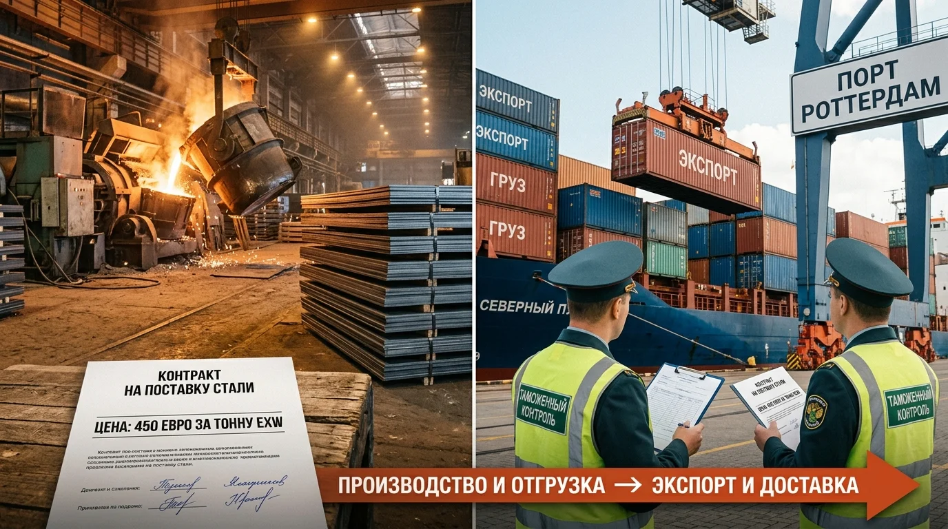 Практический пример экспорта металлопроката по условиям EXW