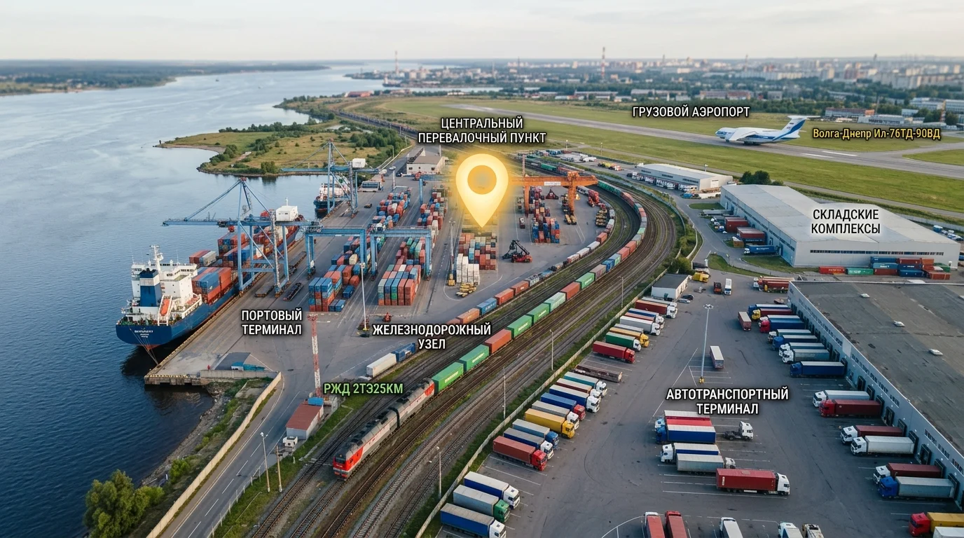 Различные места передачи груза при условиях FCA: склад, порт, аэропорт, ж/д станция