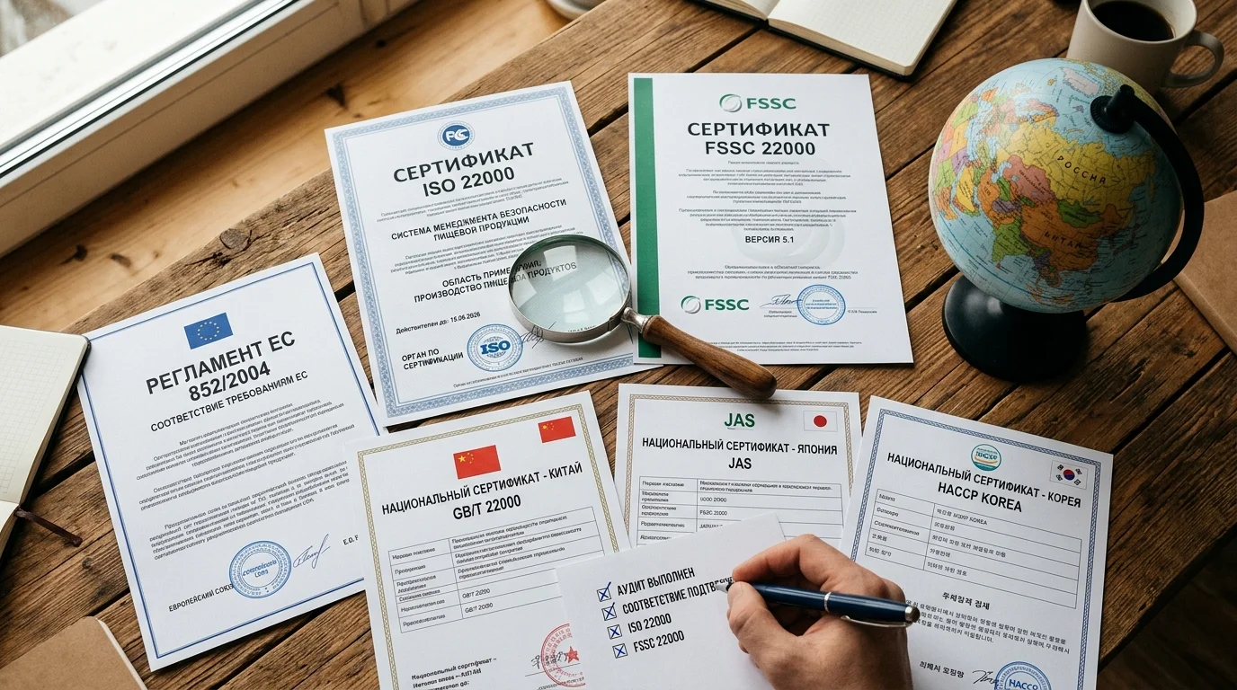 Международные сертификаты и стандарты для оболочек колбасы