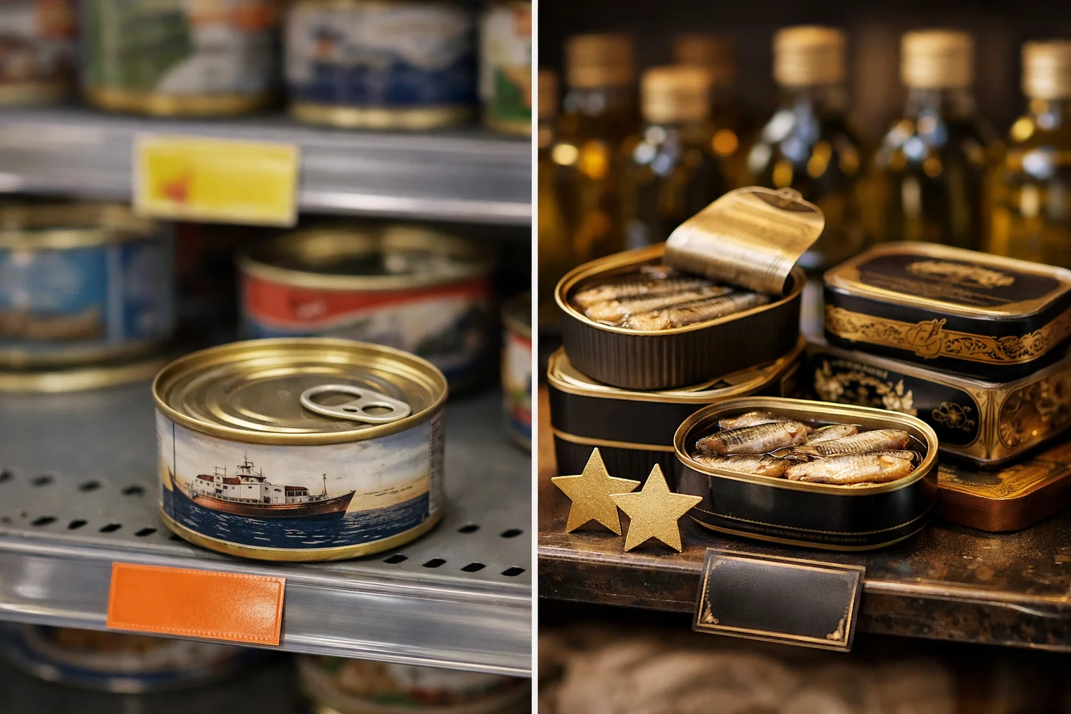 Сравнение российской консервированной сардины с европейскими премиум-брендами по цене и качеству