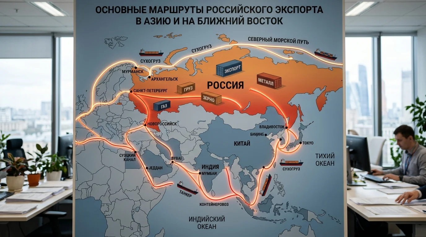 Экспортные маршруты российского куриного яйца на азиатские и ближневосточные рынки